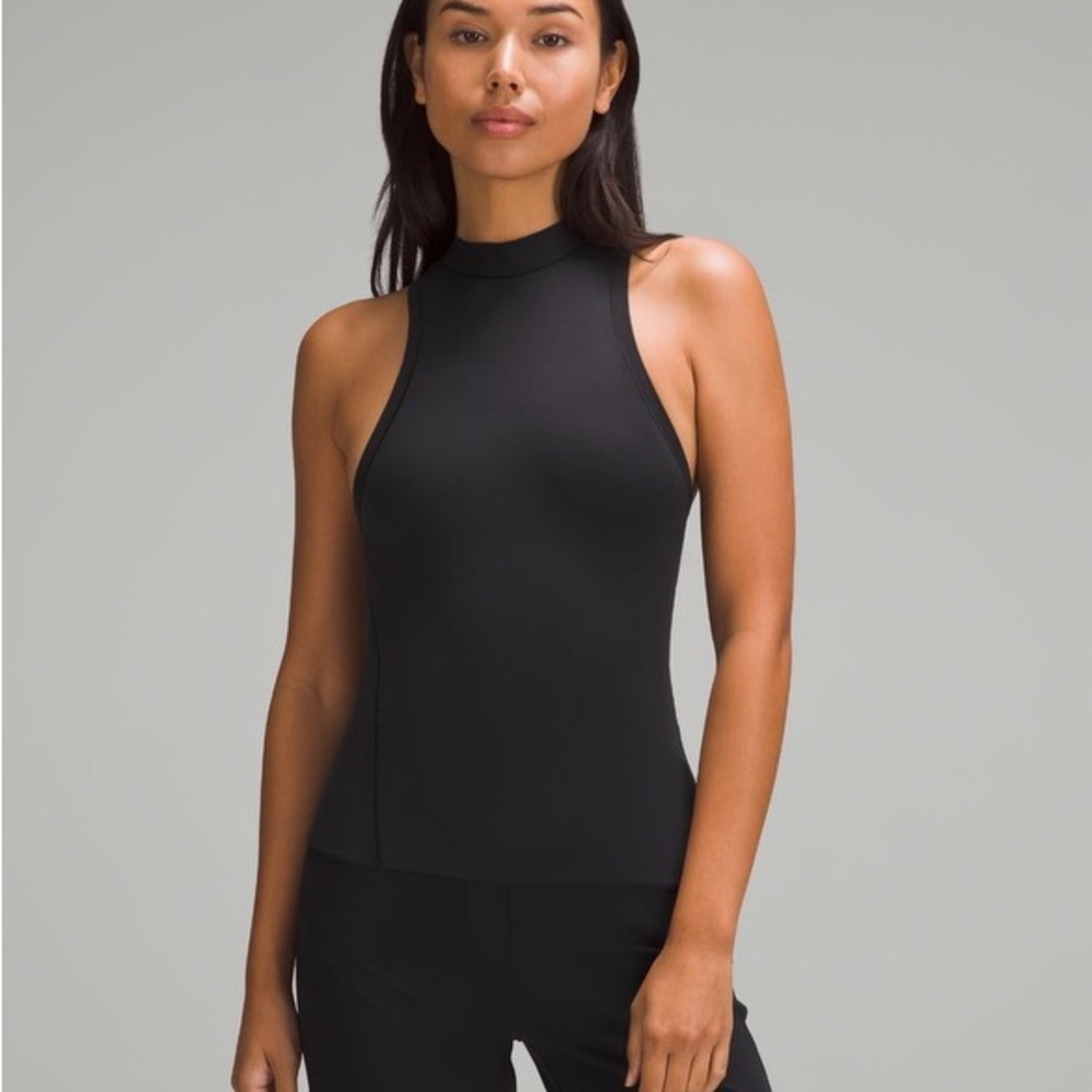 Lululemon Espresso ultra soft nulu mockneck tank top xs